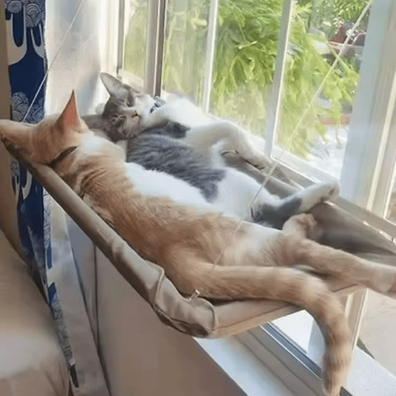 Ultra Soft Cat Window Hammock Bed Securely Mounted Space Saving Cat Perch Ideal for Feline Naptime Top Pet Accessories for Cats