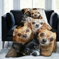 thumbnail image 1 of Ultra-Soft Chihuahua Print Flannel Throw Blanket - All-Season Cozy Knit for Couch, Bed, Office - Machine Washable, Perfect Gift for Dog Lovers, 1 of 6