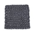 thumbnail image 1 of Ultra-Soft Chunky Knit for Luxurious Sofa Comfort, 100x80cm/39.4x31.5in Cozy Grey Giant Plush Blanket, 1 of 8