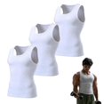 thumbnail image 1 of Ultra-Soft Cotton Fitted Tank 3 Pack, Basic Tank Tops for Men, Breathable Stretchy Casual Undershirts, 1 of 1