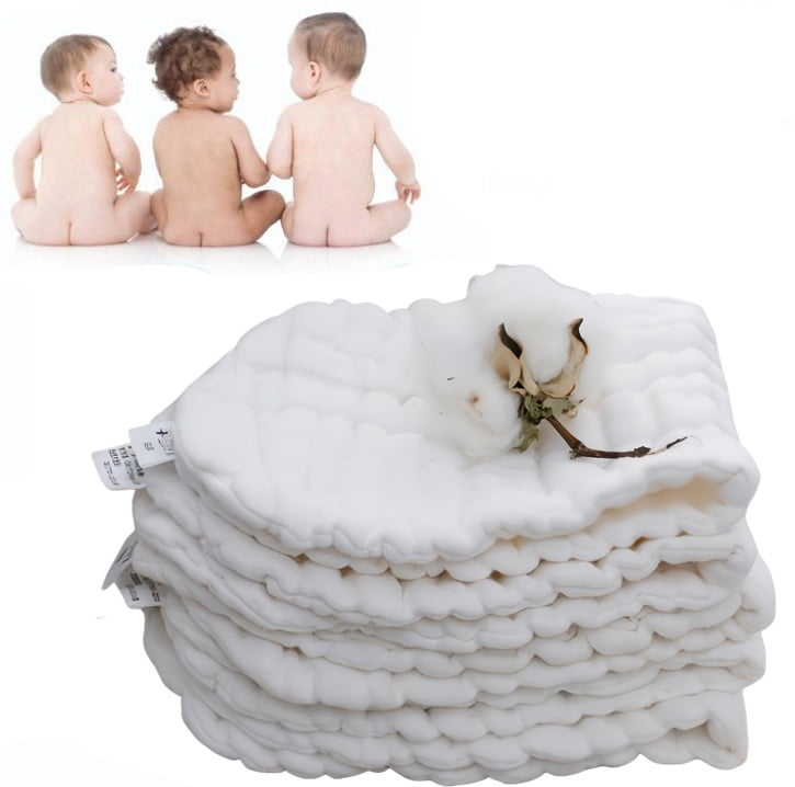 Ultra Soft Cotton Gauze Reusable Washable Baby Cloth Diaper, Superior Absorbency Water-Tight Leakproof Skin-Friendly Diaper, 2-in-1 Nursing Cushion for Daily Use & Travel