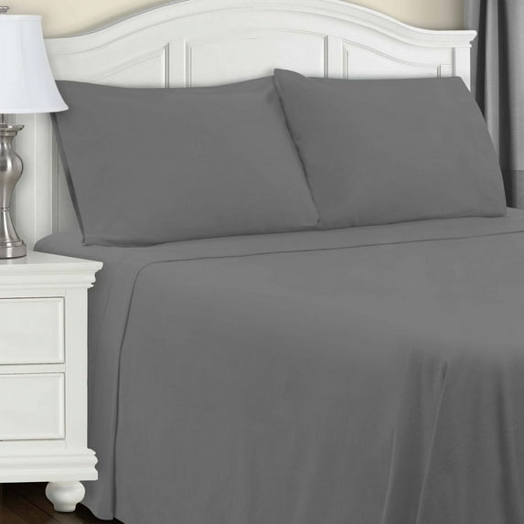 Ultra-Soft Cozy Cotton Flannel Trellis/Solid Deep Pocket Sheet Set by BNM
