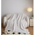 thumbnail image 1 of Ultra Soft Cozy Crocodile Pattern Buffalo Checkerboard Fluffy Microfiber Knitted Throw Blanket Lightweight Fleece Checkered Blanket for Sofa Couch Bed Travel Beige 30"X40"?-¡­, 1 of 6