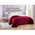 thumbnail image 1 of Ultra Soft & Cozy Oversized Premium Ribbed Sherpa Blanket Cover - Burgundy, King, 1 of 1