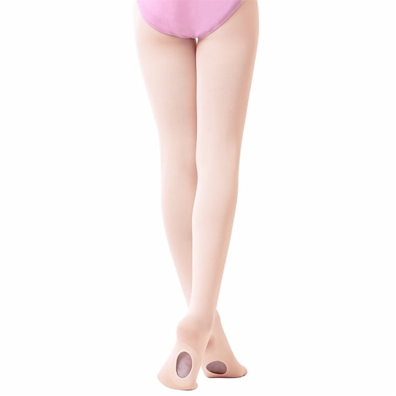 Ultra-Soft Dance Ballet Tights Kids High Elasticity Convertible Stockings for Girls pink L