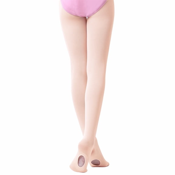 Ultra-Soft Dance Ballet Tights Kids High Elasticity Convertible Stockings for Girls pink L