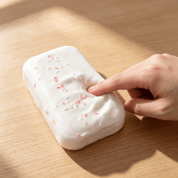 Ultra Soft Dessert Cake Squishy Toy, Moist Box Shaped Slow Rising Sensory Stress Ball, Soft Eva Squeeze Toy, Realistic Bakery Novelty Gift For Adults, Home Travel Party Favor