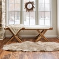 thumbnail image 1 of Ultra Soft Faux Sheepskin Fur Shag Rug Light Brown 2' x 6' Sheepskin, 1 of 6
