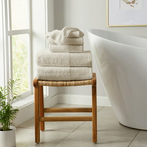 Ultra-Soft Featherspun Cotton Quick-Dry Towel Set (6 Piece Set, Oatmeal)