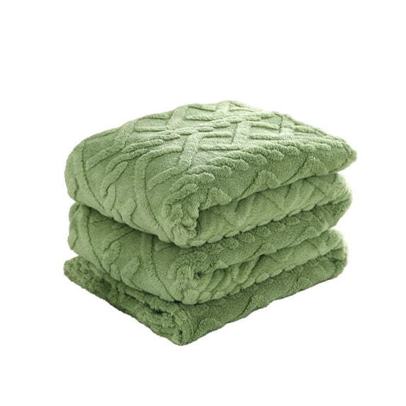 Ultra-Soft Fleece Blanket - 59" x 39" Lightweight Throw Blanket - All-Season Warm and Cozy Blanket for Couch, Bed, and Travel ( Green )