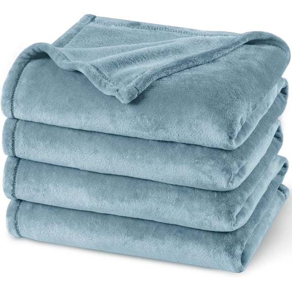 Ultra Soft Fleece Blanket King Size, No Shed No Pilling Luxury Plush Cozy 300GSM Lightweight Blanket for Bed, Couch, Chair, Sofa, Perfect Decorations Gifts, 108" x 90", Dusty Blue