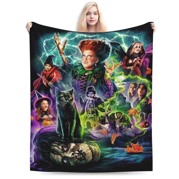 Ultra Soft Fleece Flannel Blankets Hocus Pocus Cozy Warm Throws for Couch Sofa Bed 40"x30"