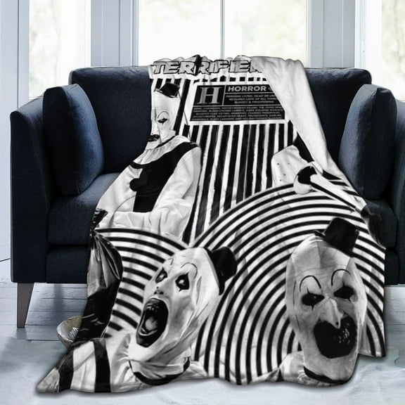 Ultra Soft Fleece Flannel Blankets Terrifier Cozy Warm Throws for Couch Sofa Bed 60"x50"