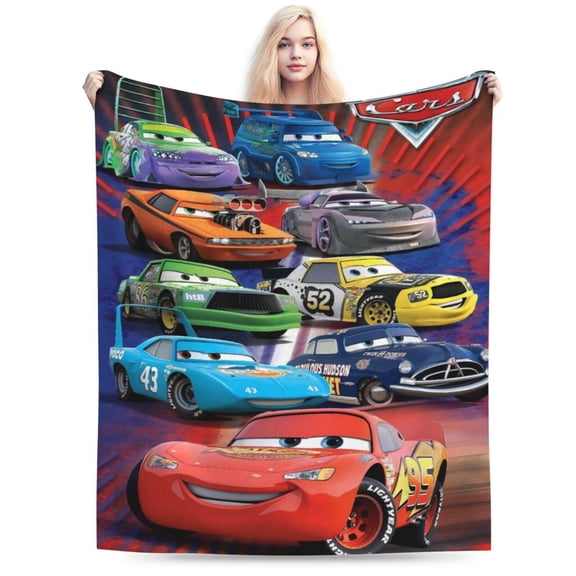 Ultra Soft Fleece Flannel Lightning Blankets Mc-Queen Cozy Warm Throws for Couch Sofa Bed 60"x50"