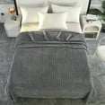 thumbnail image 1 of Ultra Soft Fleece Waffle Weave Blanket Queen Size, 39.4*27.6" Soft Lightweight Breathable Cozy Summer Blankets for Bed Sofa, Luxury Aesthetic Woven Bedding for Home Office Nap, 1 of 6