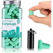 Ultra Soft Foam Earplugs, 38dB Highest SNR - 60 Pair, Comfortable Noise Cancelling Ear Plugs for Sleeping, Snoring, Travel, Concerts, Studying, Loud Noise, Work