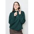 thumbnail image 1 of Ultra Soft French Terry Organic Cotton Fleece Quarter Zip Sweatshirt for Women, 1 of 11