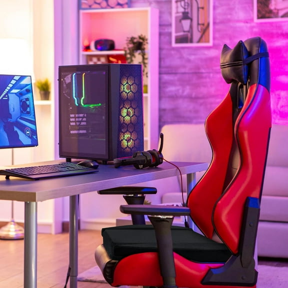 Ultra Soft Gaming Chair Cushion for Long Sitting Gamers, Tailbone Pain Reduce Cushion for Office Chair (Black)