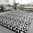 thumbnail image 1 of Ultra Soft Geometric Bedroom Rugs Memory Foam Carpet, Black 5 x 8 Feet, Cozy Area Rugs for Living Room Couch Dorm Bedside Kids Girls Teens Room Nursery Decor Floor Mat, 1 of 18