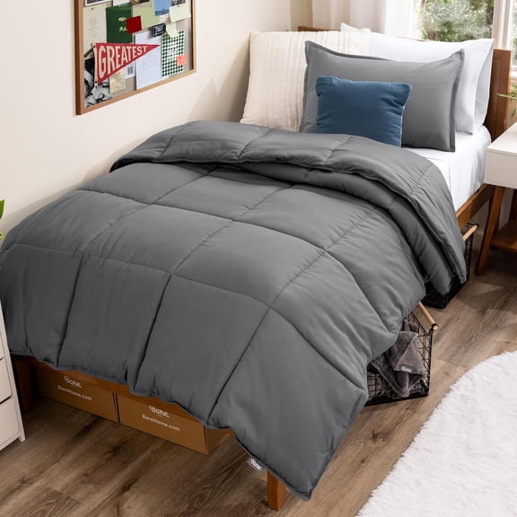 Ultra-Soft Goose Down Alternative Comforter Set Twin/Twin XL Grey
