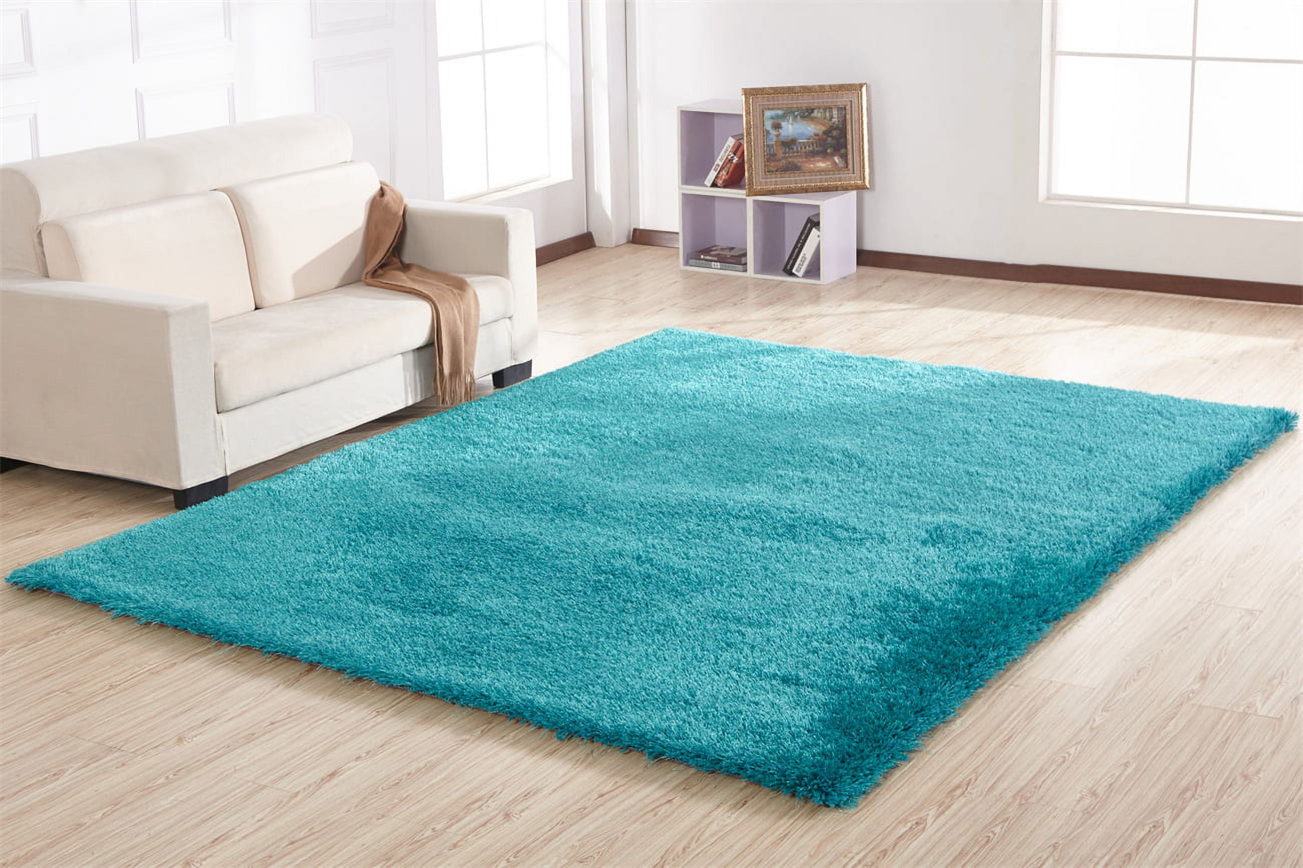 Ultra Soft Hand Tufted Area Rug, Luxury Shag Area Rug with NonScratch