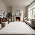 thumbnail image 1 of Ultra Soft Indoor Modern Area Rugs Fluffy Living Room Carpets for Children Bedroom Home Dr Nursery Rug 6x9 Feet, Cream, 1 of 4