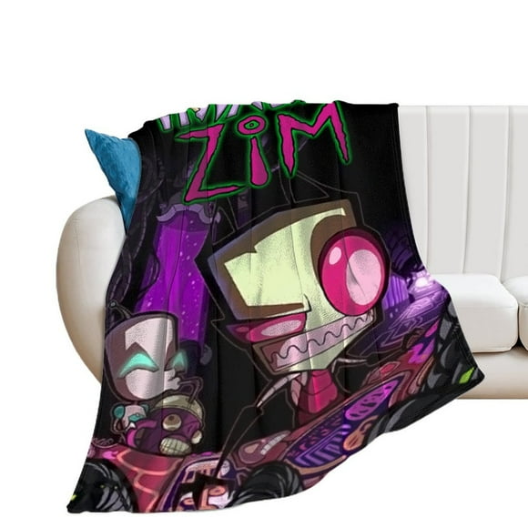 Ultra Soft Invader Zim Anti-pilling Flannel Plush Micro Fleece Throws Blanket Bed Blankets For Sofa Couch