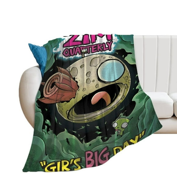 Ultra Soft Invader Zim Anti-pilling Flannel Plush Micro Fleece Throws Blanket Bed Blankets For Sofa Couch