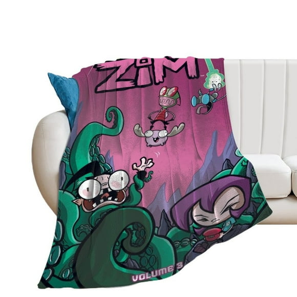 Ultra Soft Invader Zim Anti-pilling Flannel Plush Micro Fleece Throws Blanket Bed Blankets For Sofa Couch