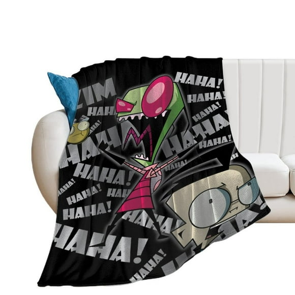 Ultra Soft Invader Zim Anti-pilling Flannel Plush Micro Fleece Throws Blanket Bed Blankets For Sofa Couch