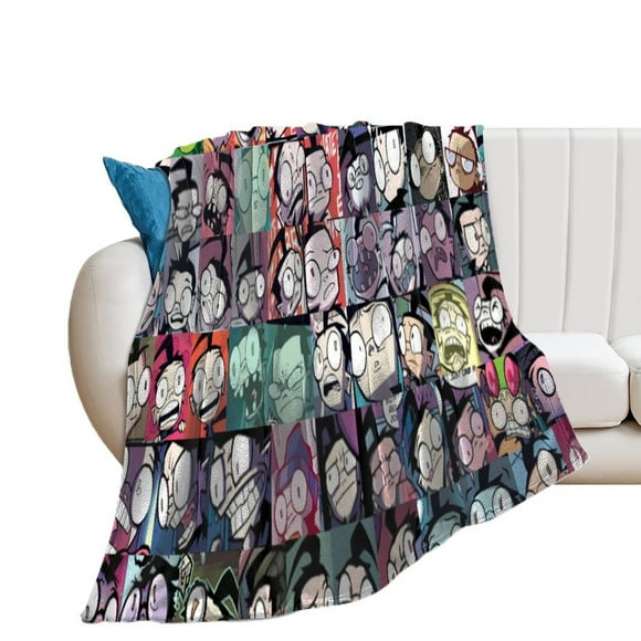 Ultra Soft Invader Zim Anti-pilling Flannel Plush Micro Fleece Throws Blanket Bed Blankets For Sofa Couch