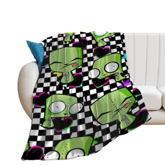Ultra Soft Invader Zim Anti-pilling Flannel Plush Micro Fleece Throws Blanket Bed Blankets For Sofa Couch