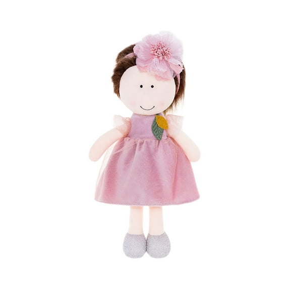 Ultra Soft Knit Fabric Rag Doll with Cotton Filling Adorable Stuffed Figure for Decorative Display and Gift Giving for Holidays and Special Occasions