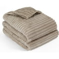 thumbnail image 1 of Ultra-Soft Lightweight Flannel Fleece Throw Blanket for Couch/Bed Taupe (Twin 60"x80"), 1 of 5