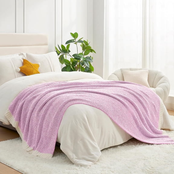 Ultra Soft Lilac Twin Size Plush Blanket - Cozy Warm Throw, 60x80 Inches