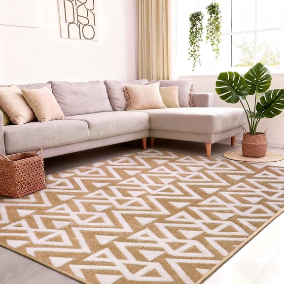 Ultra Soft Long Pile Memory Foam Rug, Textured Thick Floor Mat for Bedside Sofa Teen Girl Baby Room