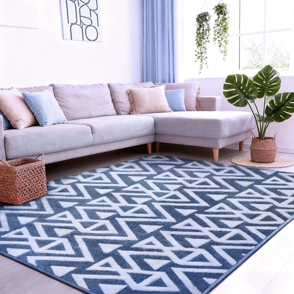 Ultra Soft Long Pile Memory Foam Rug, Textured Thick Floor Mat for Bedside Sofa Teen Girl Baby Room