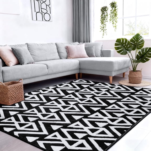 Ultra Soft Long Pile Memory Foam Rug, Textured Thick Floor Mat for Bedside Sofa Teen Girl Baby Room