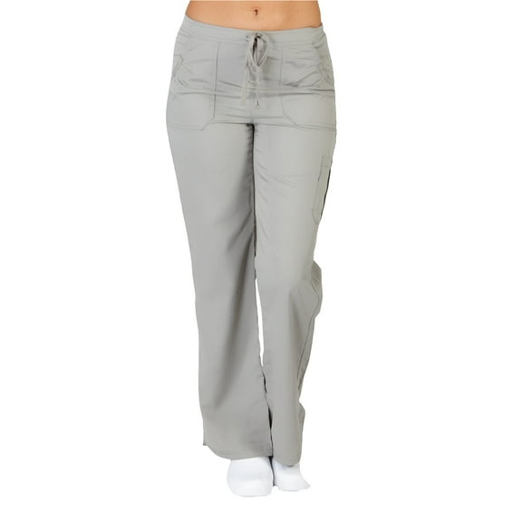 Ultra Soft Medical Nurse Uniform Womens Junior Fit Cargo Pocket Scrub Pant 38140-XX-Large (Grey)