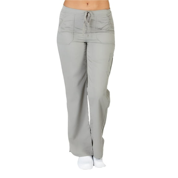 Ultra Soft Medical Nurse Uniform Womens Junior Fit Cargo Pocket Scrub Pant 38140-XX-Large (Grey)