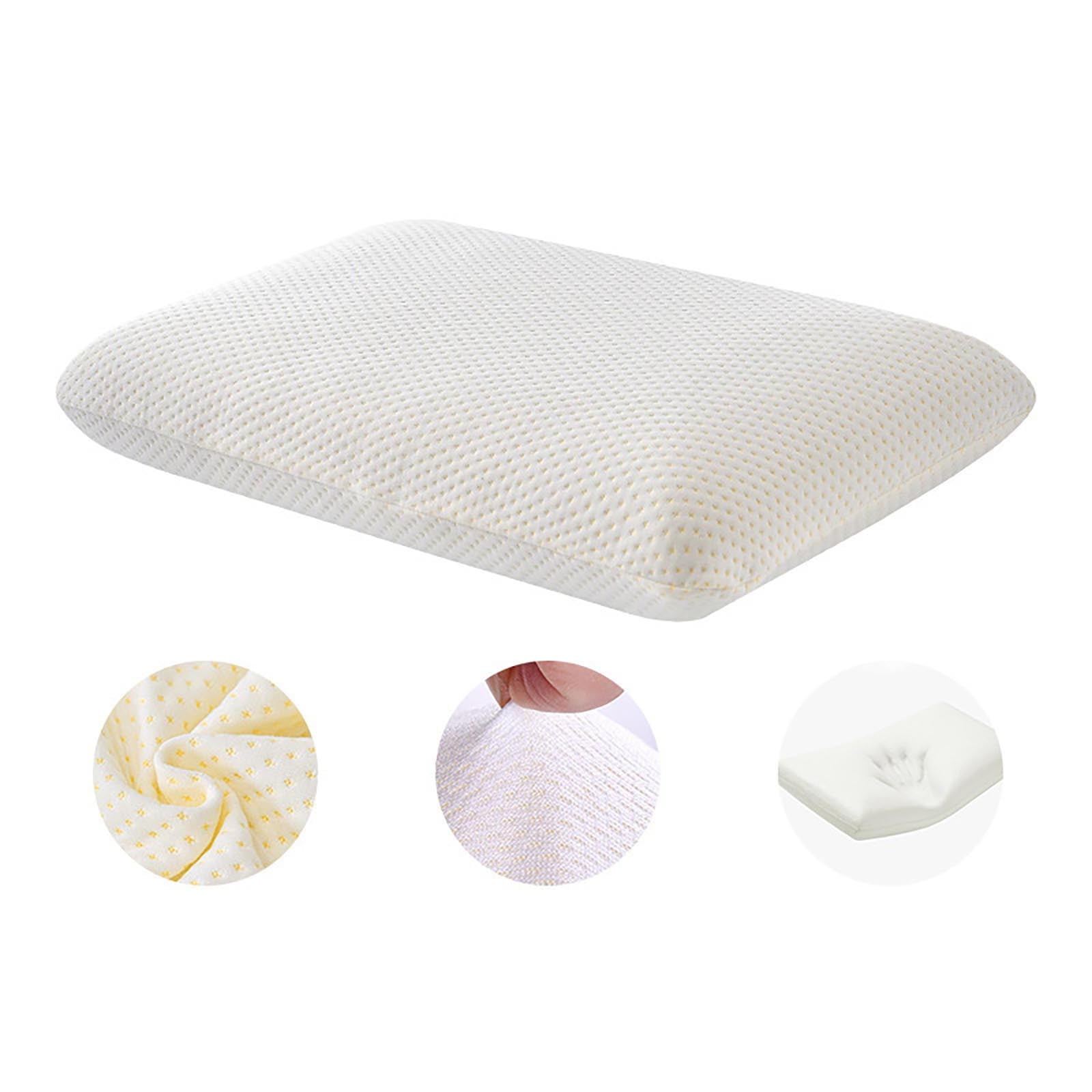 Ultra Soft Memory Foam Bed Pillows for Sleeping, High Rebound Cotton Pillows, Breathable Comfortable, Ergonomics Design, Machine Washable, with 1 Pillow Cover