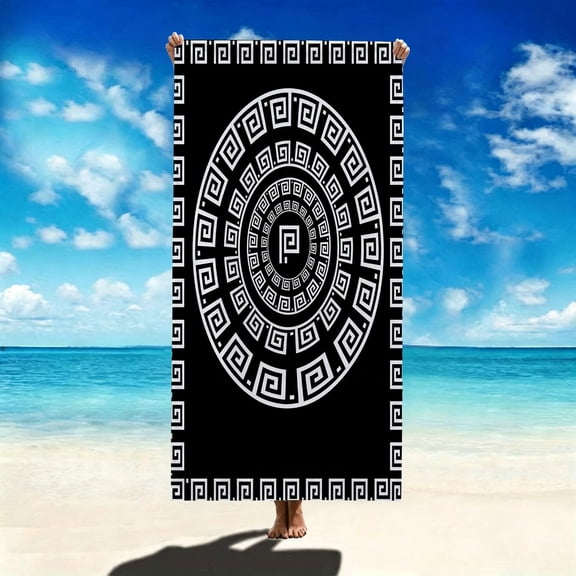 Ultra Soft Mermaid Tail Pattern Microfiber Beach Towel 71"x35" | Oversized Body Towel for Beach Vacation, Pool, Cruise Essentials, Gym, Yoga, Picnic Blankets, Travel Essentials