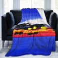 UltraSoft Micro Fleece Blanket,Abstract Oil Painting Art Blue Sky