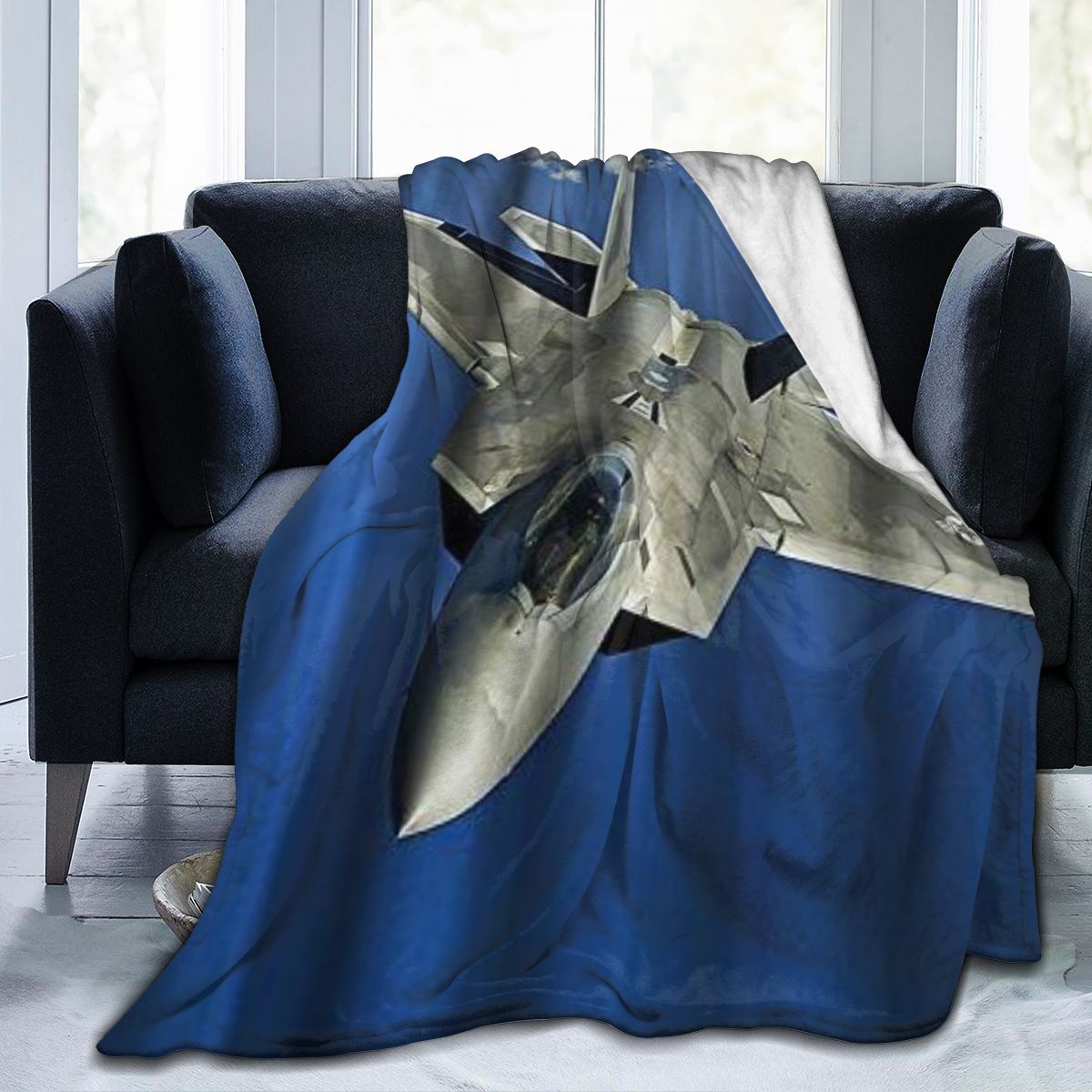 UltraSoft Micro Fleece Blanket,Airplane Jet Theme,Custom Home Decor