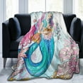 UltraSoft Micro Fleece Blanket,Cartoon Mermaid Underwater Fairy Tale