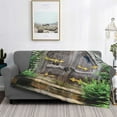 UltraSoft Micro Fleece Blanket,Castle Wooden Door,Warm Throw Blanket