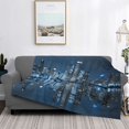 UltraSoft Micro Fleece Blanket,Chicago Skyline，Sleeping Dramatic