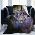 UltraSoft Micro Fleece Blanket,Cute Flying Cat,Custom Home Decor Warm