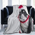 UltraSoft Micro Fleece Blanket,Cute Season Chihuahua Dressed Christmas