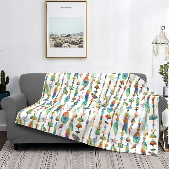 UltraSoft Micro Fleece Blanket,Feathers Nature,Warm Throw Blanket